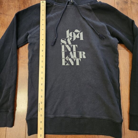 Saint Laurent Paris women's black pullover hoodie - Picture 6 of 7
